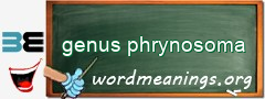 WordMeaning blackboard for genus phrynosoma